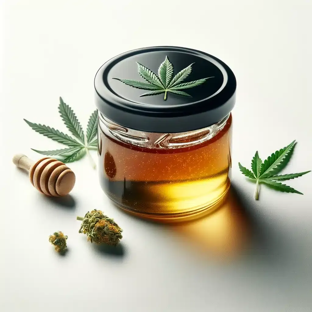 Fertiger Cannabis Honig im Glas und bereit für die vielseitige Verwendung