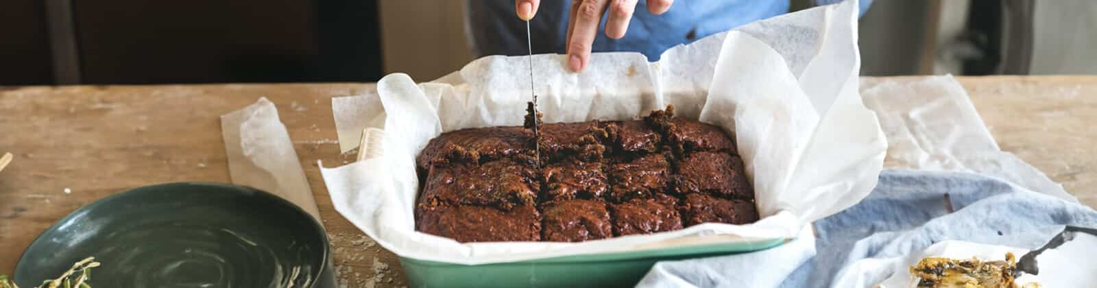 Frisch gebackene Hasch Brownies