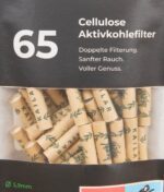 Kailar Cellulose Aktivkohlefilter 65 Stück, Nahaufnahme der Packung