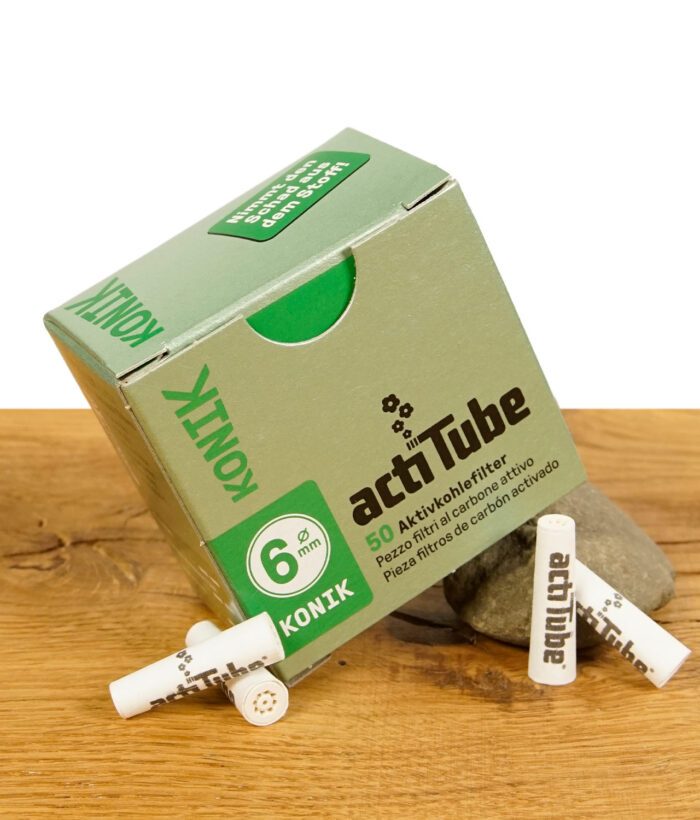 actiTube Aktivkohlefilter Konisch Extra Slim 50er Pack Ø6mm
