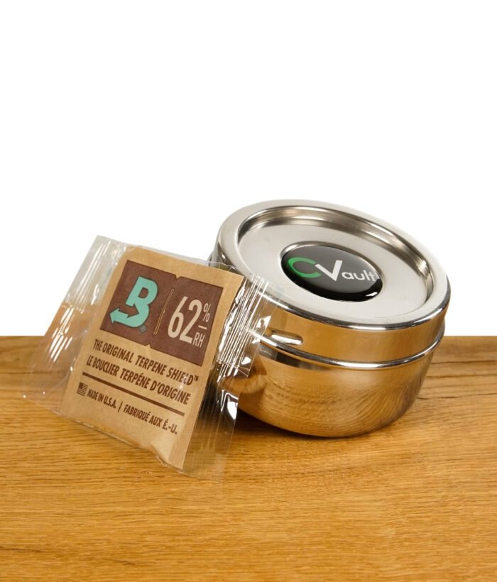 CVault Twist Vorratsbehälter für Kräuter Small mit Boveda