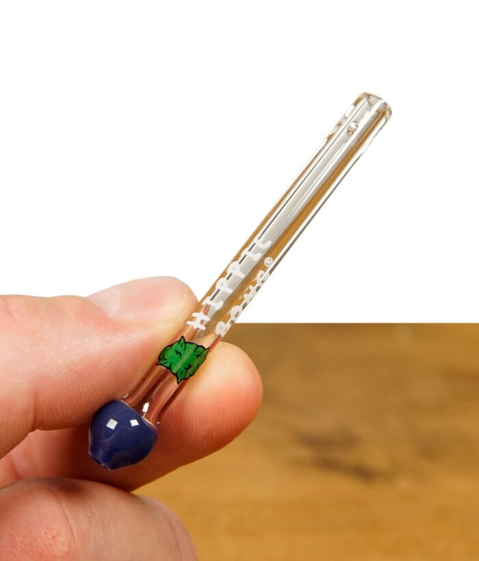 Hippie Bong Glasfilter Farblich Rund Ø6mm in der Hand