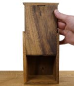 RAW Holzbox mit Schiebedeckel aufgeklappt hochkant