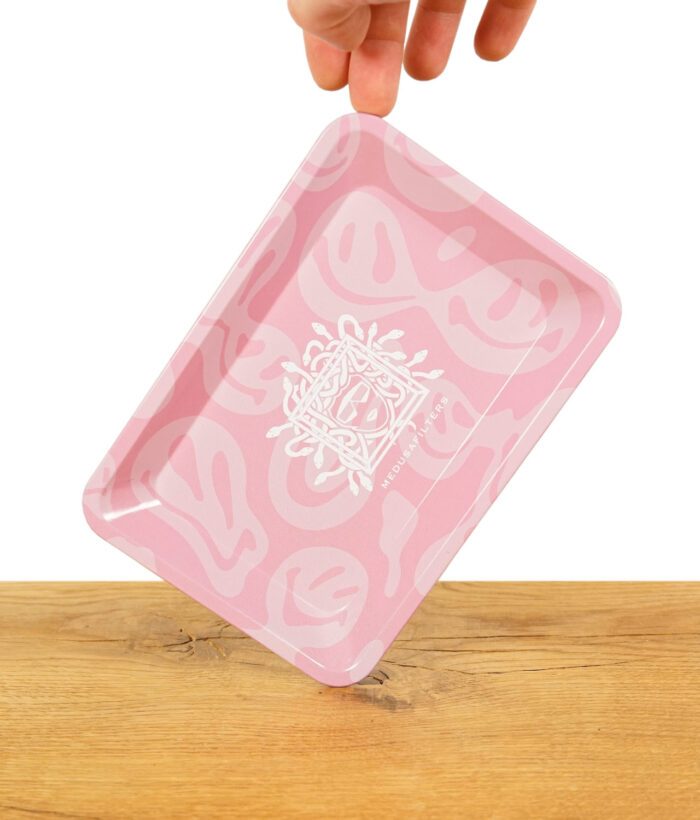 Medusafilters Rolling Tray Rosé angewinkelt