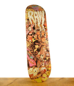 Stehendes RAW Skateboard Deck im Japan & RAW Classic Design