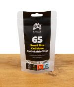 Verpackung der Kailar Aktivkohlefilter Slim Size Mixed 65er Pack auf Holztisch