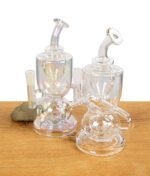 MJ Arsenal Titan Mini Rig in klarer und irisierender Variante, hochwertige Dab Rigs aus Glas.