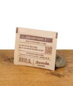Rückseite des Boveda 62% Feuchtigkeitspacks – Produktinformationen und Barcode zur richtigen Anwendung.
