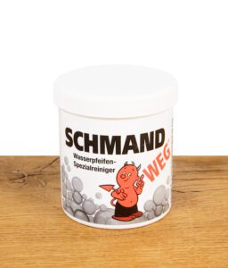 Schmand Weg Bongreiniger – Spezialreiniger für Wasserpfeifen in weißer Dose