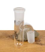 Glas Aschefänger von Jelly Joker – Modell mit 90°-Winkel und Feinsieb, kompatibel mit NS19 Schliffbongs