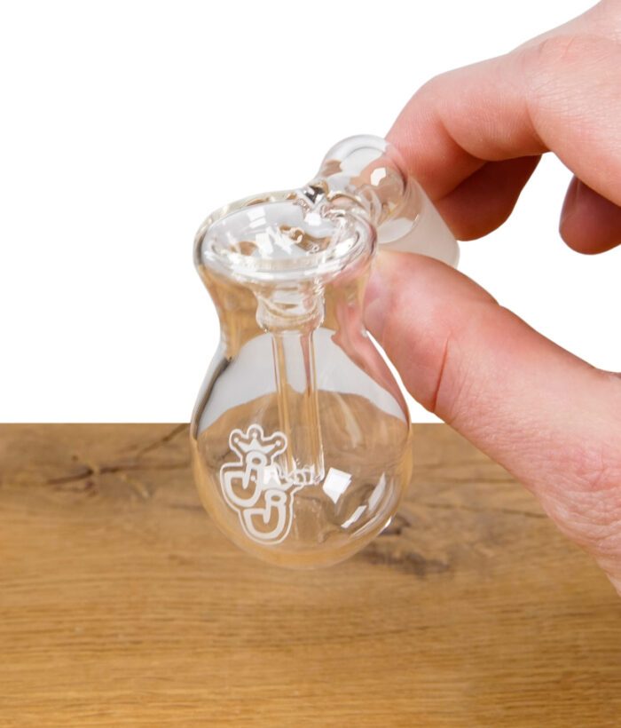 Aschefänger-Kopf aus Glas von Jelly Joker – handlicher Kopf mit NS14 Schliff und Diffusor