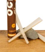 Nahaufnahme der OCB Virgin Cones mit Verpackung und zwei Cones im Vordergrund