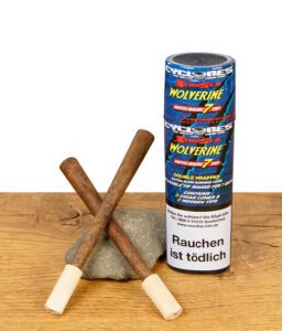 Zwei Cyclones Blunts Wolverine mit Holzfilter vor Stein und Verpackung