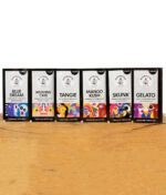 Budmaster Blunts 5er Pack – alle sechs Sorten nebeneinander aufgestellt (Blue Dream, Wedding Cake, Tangie, Mango Kush, Skunk, Gelato)