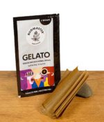 Budmaster Gelato Packung mit fünf entfalteten Blunts davor