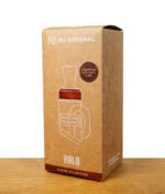 Verpackung des MJ Arsenal Glasaufsatzes "Halo" aus der Alpine Collection