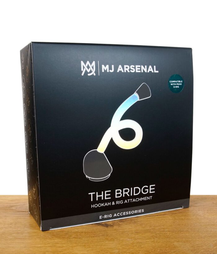 Verpackung des MJ Arsenal "The Bridge" – Hookah & Rig Adapter für Puffco Peak