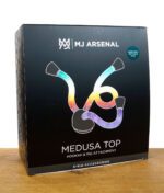 Vorderseite der MJ Arsenal Medusa Top Verpackung mit buntem Medusa-Schlauchdesign
