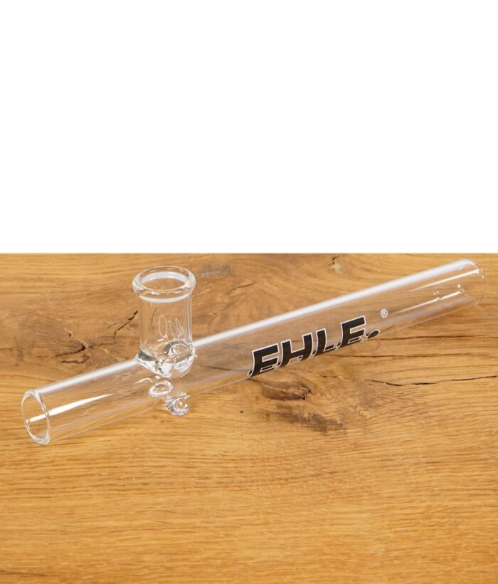 EHLE. Glaskawumm in voller Länge mit Kickloch und Logo