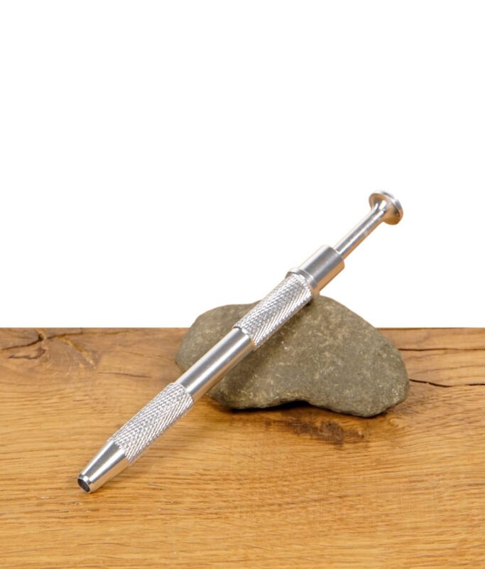 Black Leaf Dabtool aus Edelstahl mit eingefahrener Greifmechanik