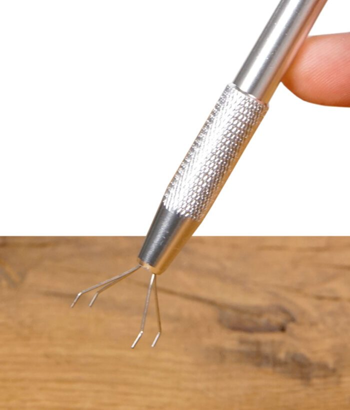Detailansicht des geöffneten Perlengreifers vom Black Leaf Dabtool