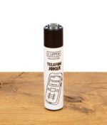 Clipper Feuerzeug mit Aufdruck „Telefon Joker“ und Zeichnung eines alten Handys