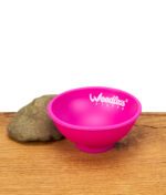 Weedlez Mischschale in kräftigem Pink aus rutschfestem Silikon mit Logo