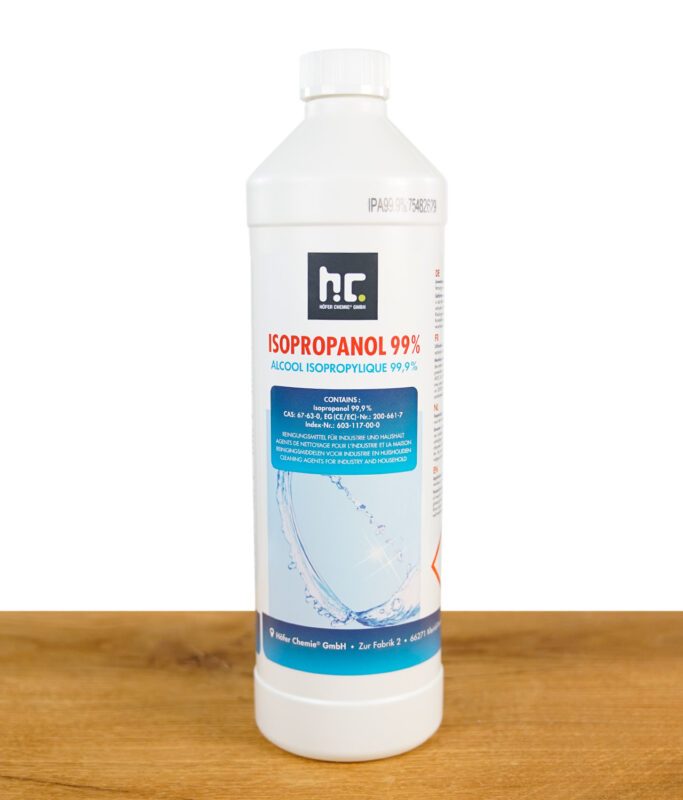 Isopropanol in einer weißen 1 Liter Flasche