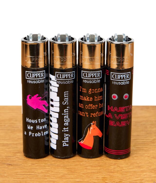 Clipper Feuerzeug Screenplay 4er Set