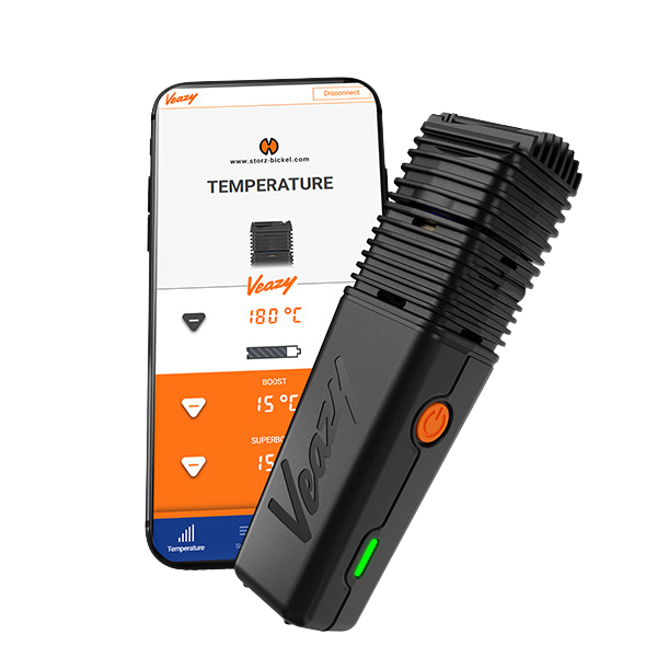 Handy App und Vaporizer VEAZY von Storz & Bickel nebenaindner