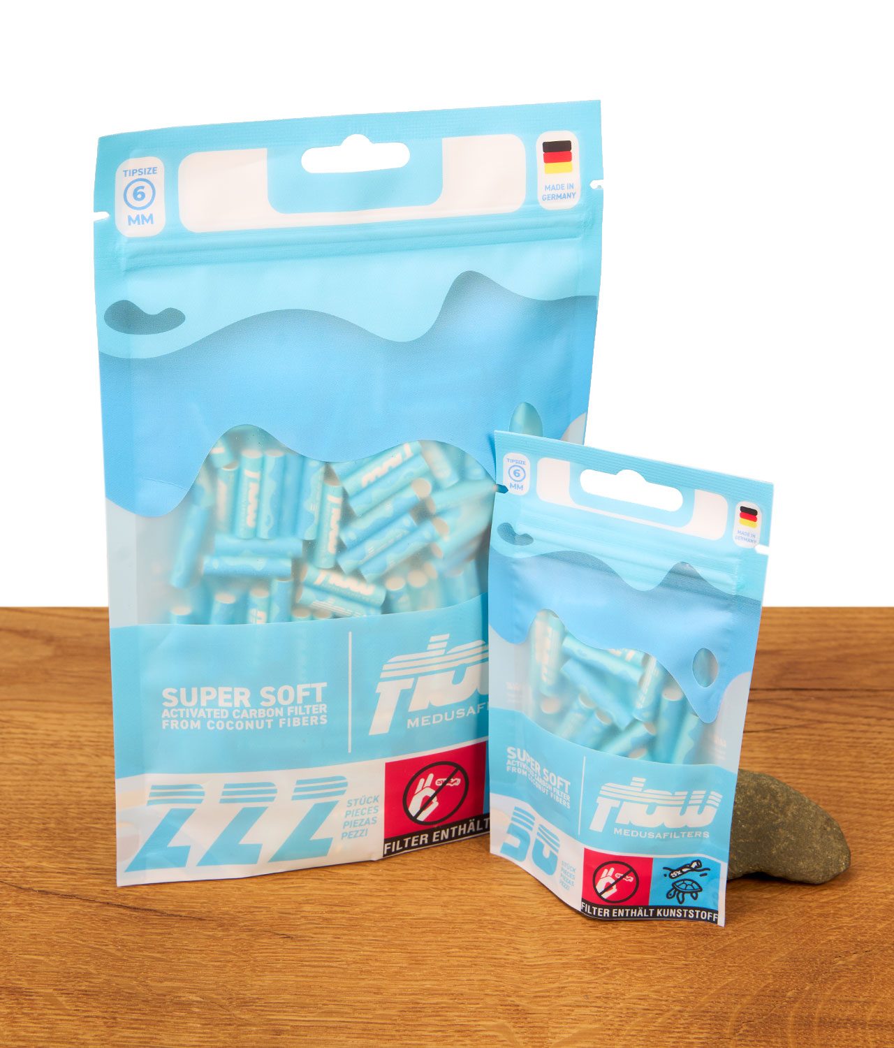 medusafilters-flow-aktivkohlefilter-limited-edition-jpg Vergleich der Medusafilters Flow Aktivkohlefilter Limited Edition als 50er und 222er Vorratspack mit 6mm Tipsize.