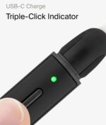 Puffco Dab Tool V2 im Triple-Click: Seitenansicht des Gehäuses mit Fokus auf die Taste zur Auswahl der Heizstufen.
