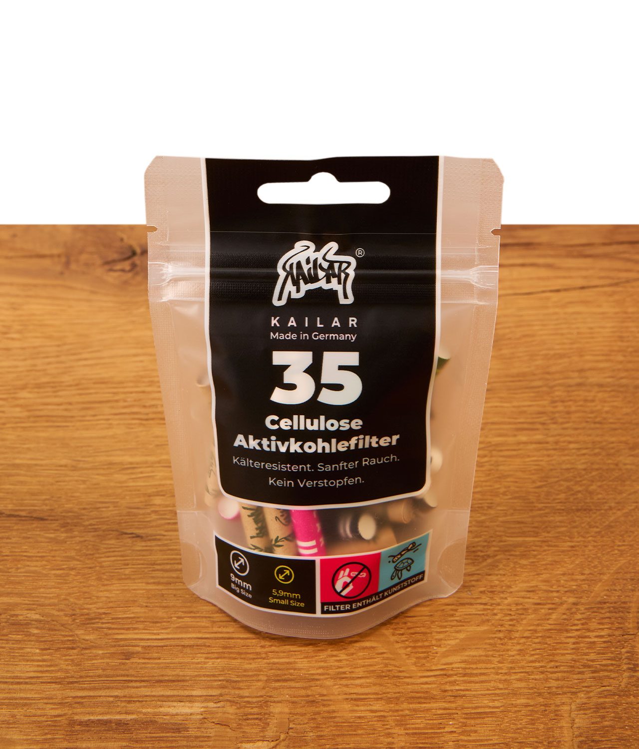kailar-aktivkohle-filter-35er-pack-mixed-jpg Kailar Aktivkohlefilter mit 35 Filtern in der Packung der Sorte "Mixed"
