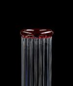 Mundstück mit rotem Rand der EHLE Glasbong Red Series #6 Rippenrohr