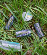 RipTip Greens Keeper Glasfilter Outdoor-Lifestyle – Filter mit Schutztubus im Gras, blau-grün-weißes Streifenmuster