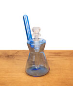 GRAV Pocket Bubbler Hourglass Light Cobalt – transparenter Glas-Bubbler mit blauem Mundstück und Hourglass-Körper