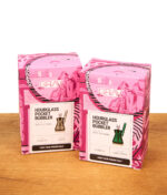 GRAV Hourglass Pocket Bubbler Originalverpackung – Smoke und Lake Green Variante in pinker GRAV-Retail-Box